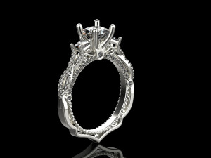 Engagement Ring 156 3D Принт Модель