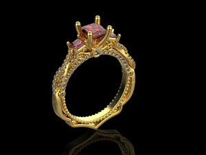 Engagement Ring 156 3D Print Model