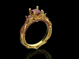 Engagement Ring 156 3D Print Model