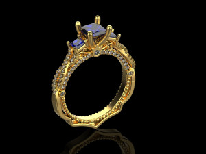 Engagement Ring 156 3D Принт Модель