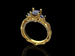 Engagement Ring 156 3D Принт Модель