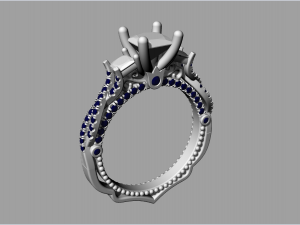 Engagement Ring 156 3D Принт Модель