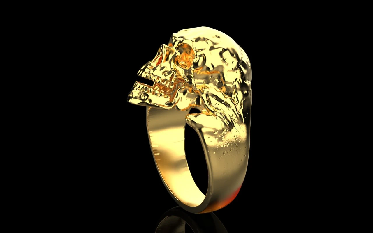 Skull Ring 200 3D Print Model .c4d .max .obj .3ds .fbx .stl .blend 