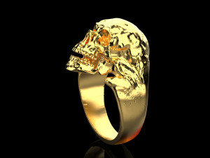 Skull Ring 200 3D 打印模型