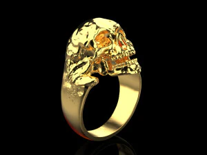 Skull Ring 200 3D Print Model