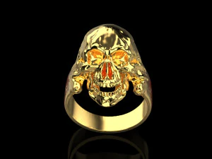 Skull Ring 200 3D Print Model