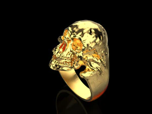 Skull Ring 200 3D Print Model