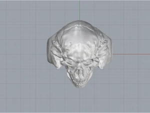 Skull Ring 200 3D Print Model
