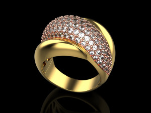 Ring With stones 1720 Modelo de Impressão 3D