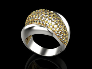 Ring With stones 1720 Modelo de Impressão 3D