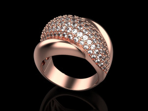 Ring With stones 1720 Modelo de Impressão 3D