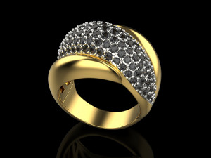 Ring With stones 1720 Modelo de Impressão 3D