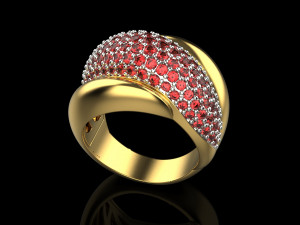 Ring With stones 1720 Modelo de Impressão 3D