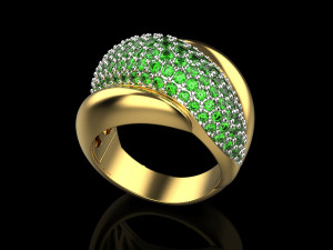 Ring With stones 1720 Modelo de Impressão 3D