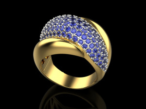 Ring With stones 1720 Modelo de Impressão 3D