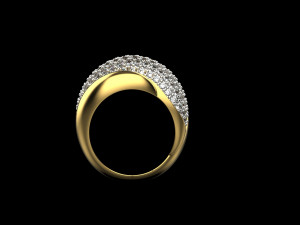 Ring With stones 1720 Modelo de Impressão 3D