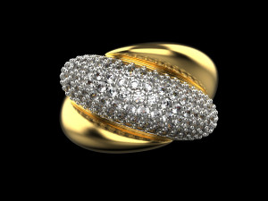 Ring With stones 1720 Modelo de Impressão 3D