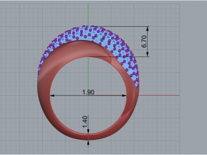 Ring With stones 1720 Modelo de Impressão 3D