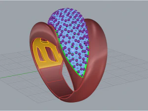 Ring With stones 1720 3D Print Model