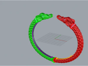 Bracelet Elephant 2130 3D Print Model