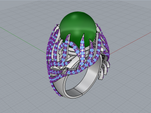 Ring with pearl 3047 Modèles 3D en vedette