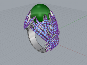 Ring with pearl 3047 Modèles 3D en vedette