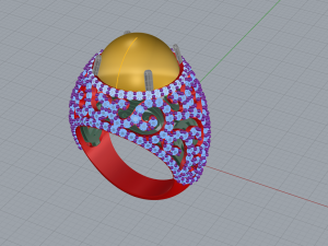 Ring With stones 4171 3D Print Model