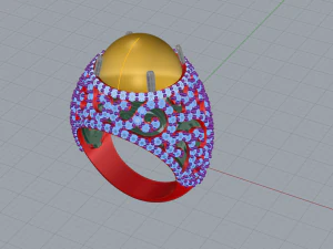 Ring With stones 4171 3D Print Model
