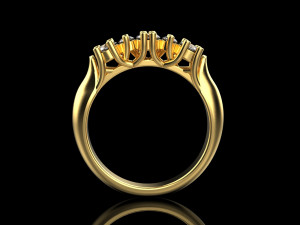 Ring With stones 4242 3D प्रिंट मॉडल