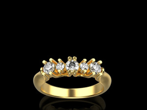 Ring With stones 4242 3D प्रिंट मॉडल