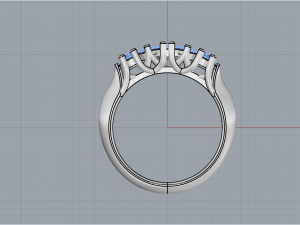 Ring With stones 4242 3D प्रिंट मॉडल