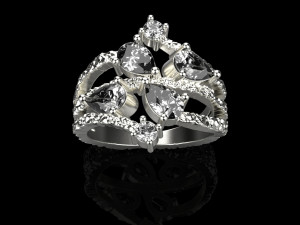 Ring With stones 4249 3D-printmodel