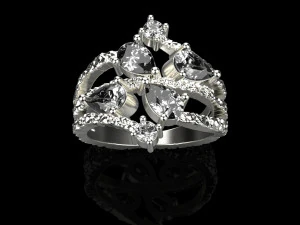 Ring With stones 4249 3D Print Model