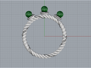 Ring with pearls 4558 3D Print Model