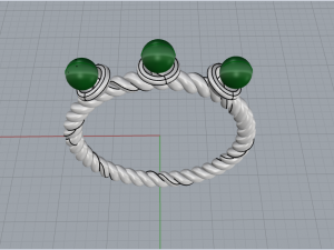 Ring with pearls 4558 3D Print Model