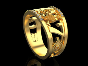 Ring with animals 4508 3D-printmodel