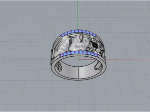 Ring with animals 4508 3D Print Model