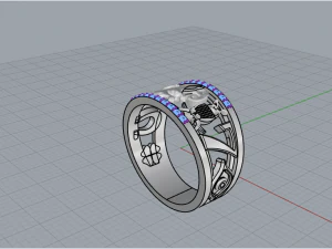 Ring with animals 4508 3D Print Model