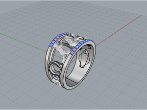 Ring with animals 4508 3D-printmodel