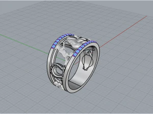 Ring with animals 4508 3D Print Model