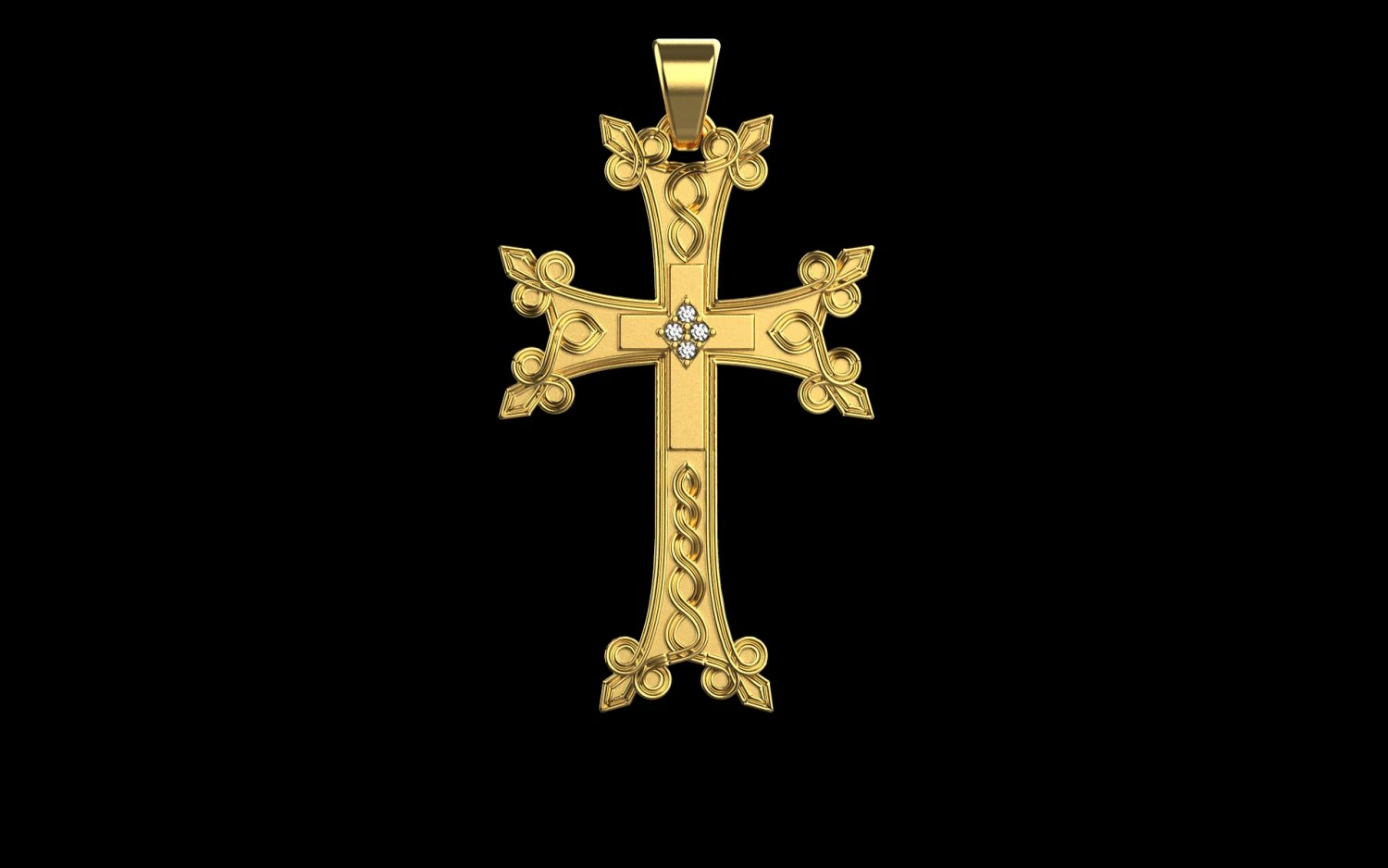 Cross 4428 3D Print Model .c4d .max .obj .3ds .fbx .stl .blend 