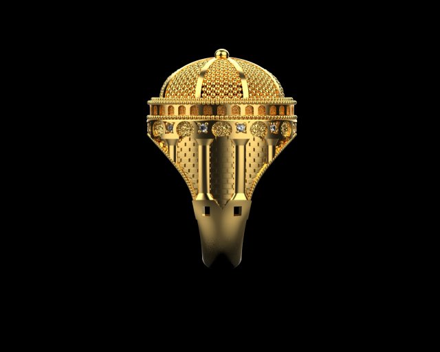 Ring 1841 3D Print Model .c4d .max .obj .3ds .fbx .stl .blend 