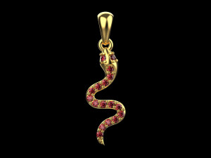 bvlgari snake pendant serpenti free 3D model 3D printable
