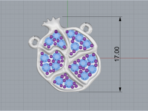 Pendant Pomegnatate 3781 3D 打印模型