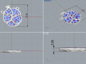 Pendant Pomegnatate 3781 3D 打印模型