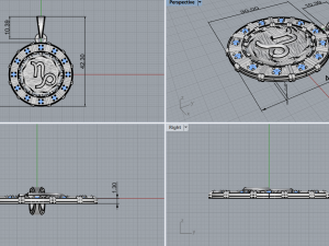 Pendant Capricorn 4302 Modello di stampa 3D