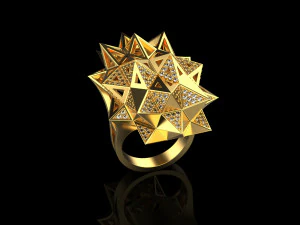 Anello con triangoli 226202 Modello di stampa 3D