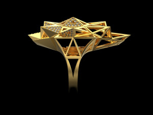 Ring with triangles 226202 3D Print Model