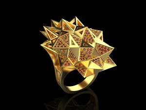 Ring with triangles 226202 3D Print Model
