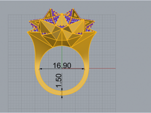 Ring with triangles 226202 3D Print Model